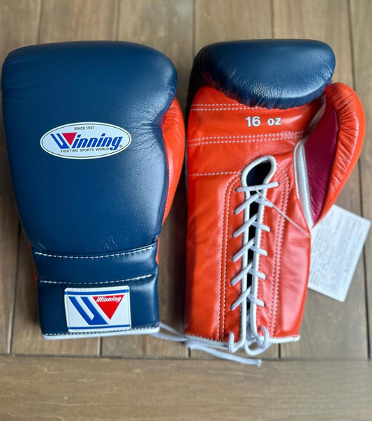 Winning Dark/Orange Boxing Gloves 14oz Premium Training Gloves
