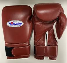 Winning Brown 14oz Boxing Gloves High Quality Gym Gloves Velcro