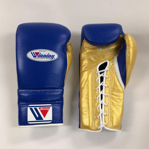 Winning Dark-Blue/Gold Boxing Gloves Women Fitness Training Gloves Close View