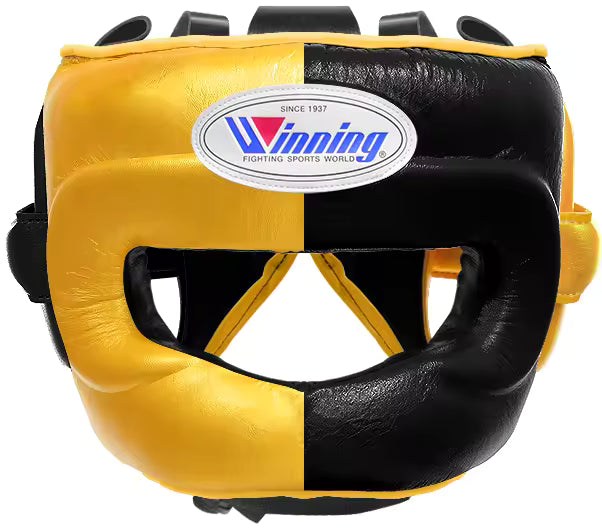 Winning Boxing Headgear Gold/Black Padded Head Guard for Pad Work