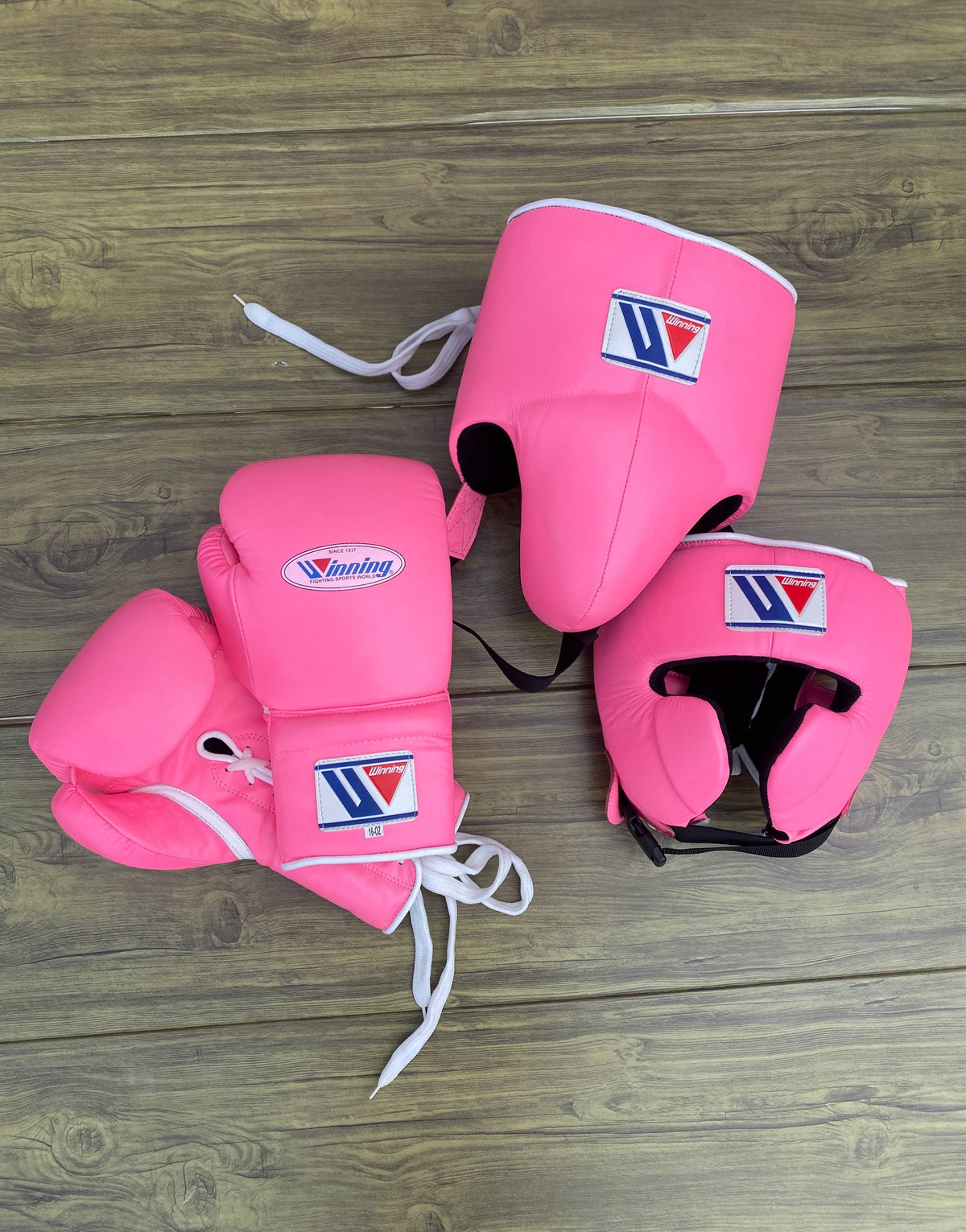 Winning Leather Boxing Set Pink Gym Training Full Set