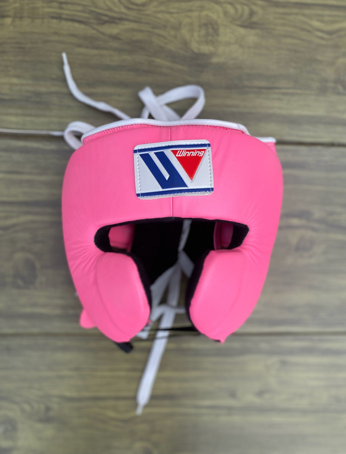 Winning Leather Boxing Set Pink Headguard