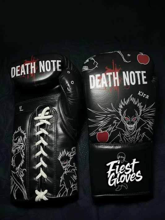 Fiest Winning Style Boxing Gloves Black 14oz Leather Training Gloves