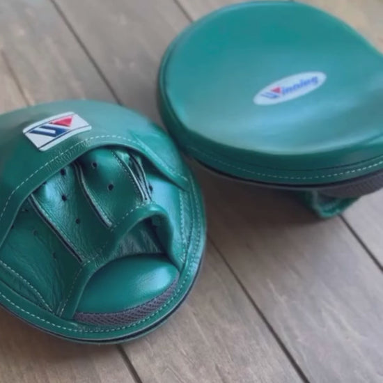 Winning Boxing Mitts Teal Video