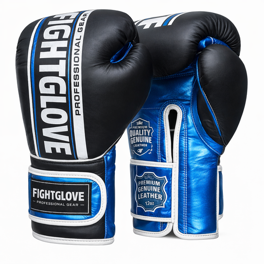 FightGlove Training Boxing Gloves – Black & Blue Edition