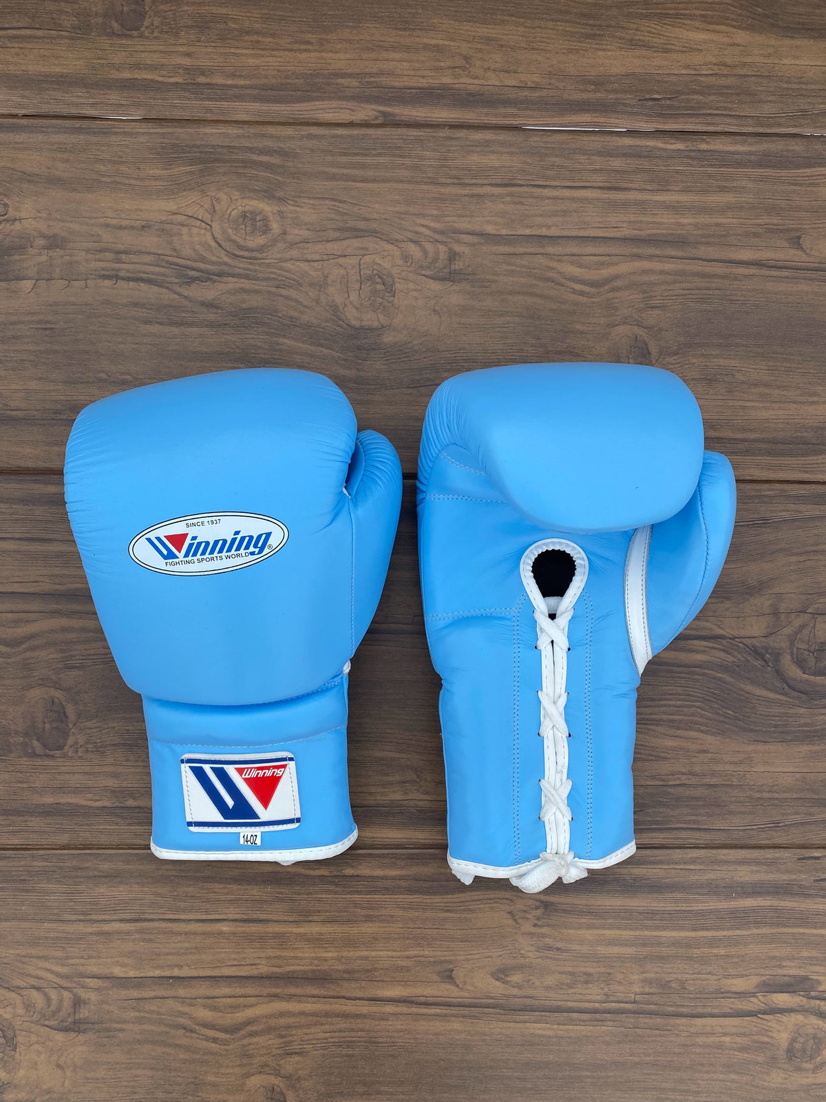 Winning Sky-Blue Boxing Set Fitness Training Gloves View
